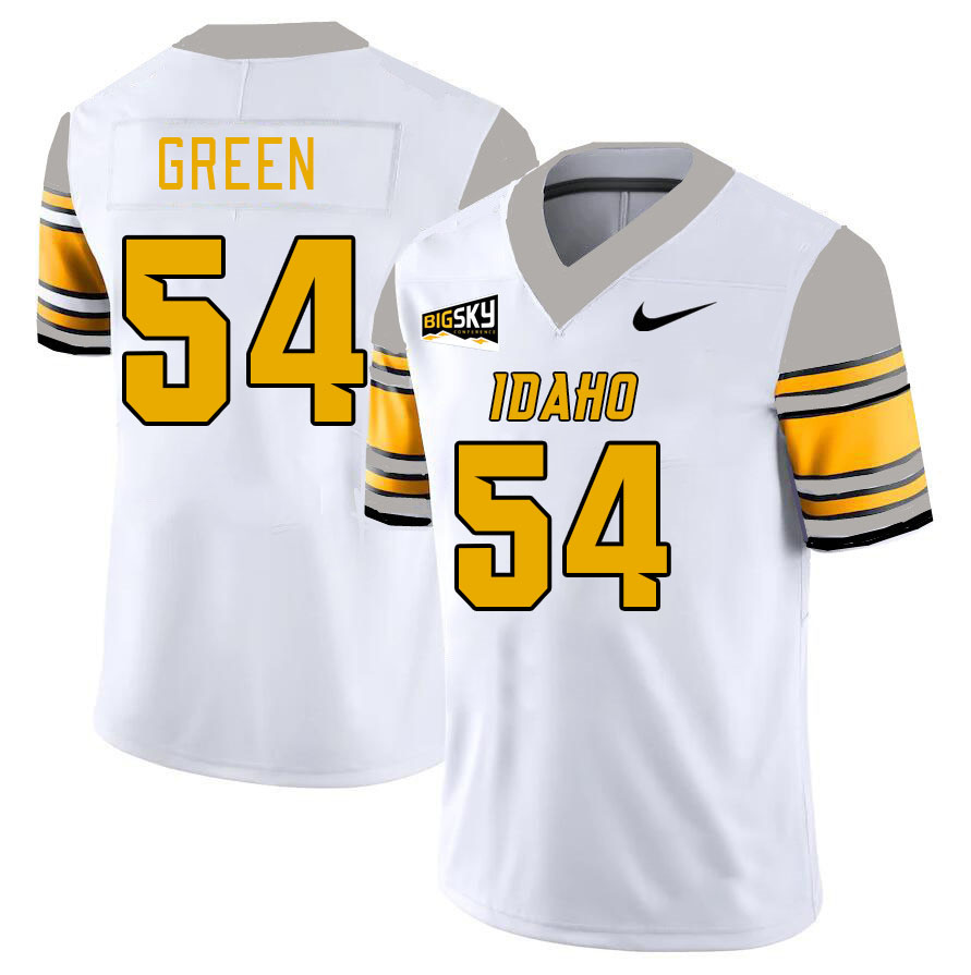 Men-Youth #54 Alex Green Idaho Vandals 2023 College Football Jerseys Stitched-White